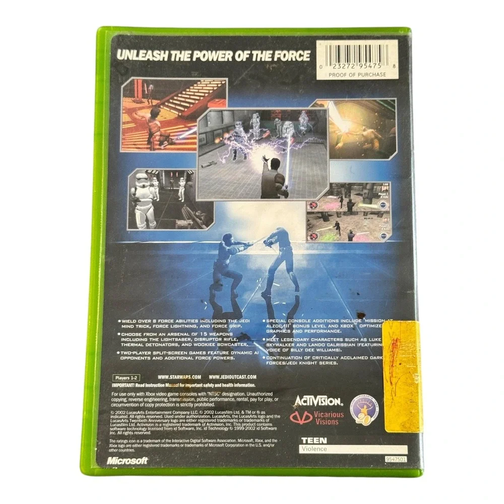 Star Wars Jedi Academy Jedi Outcast Republic Commando Xbox Video Games Lot 3‎